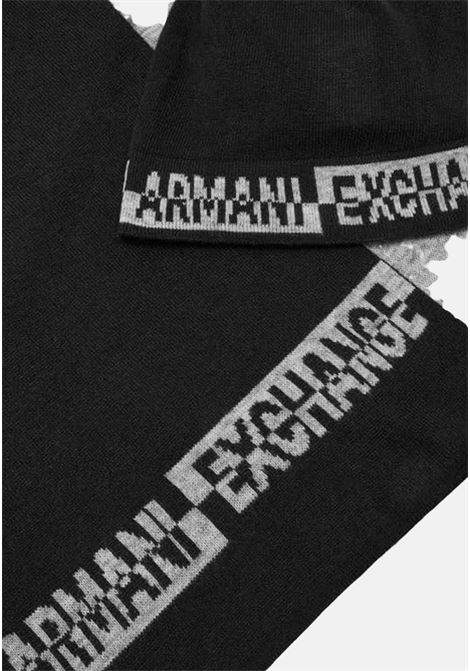 Set coordinato nero da uomo con logo ARMANI EXCHANGE | XM000337AF12274FC027